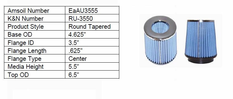 Amsoil EA Universal Air Induction Filters EAAU3555