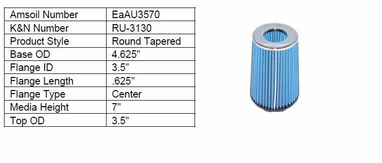 Amsoil EA Universal Air Induction Filters EAAU3570