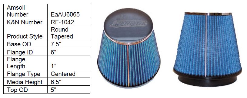 Amsoil EA Universal Air Induction Filters EAAU6065